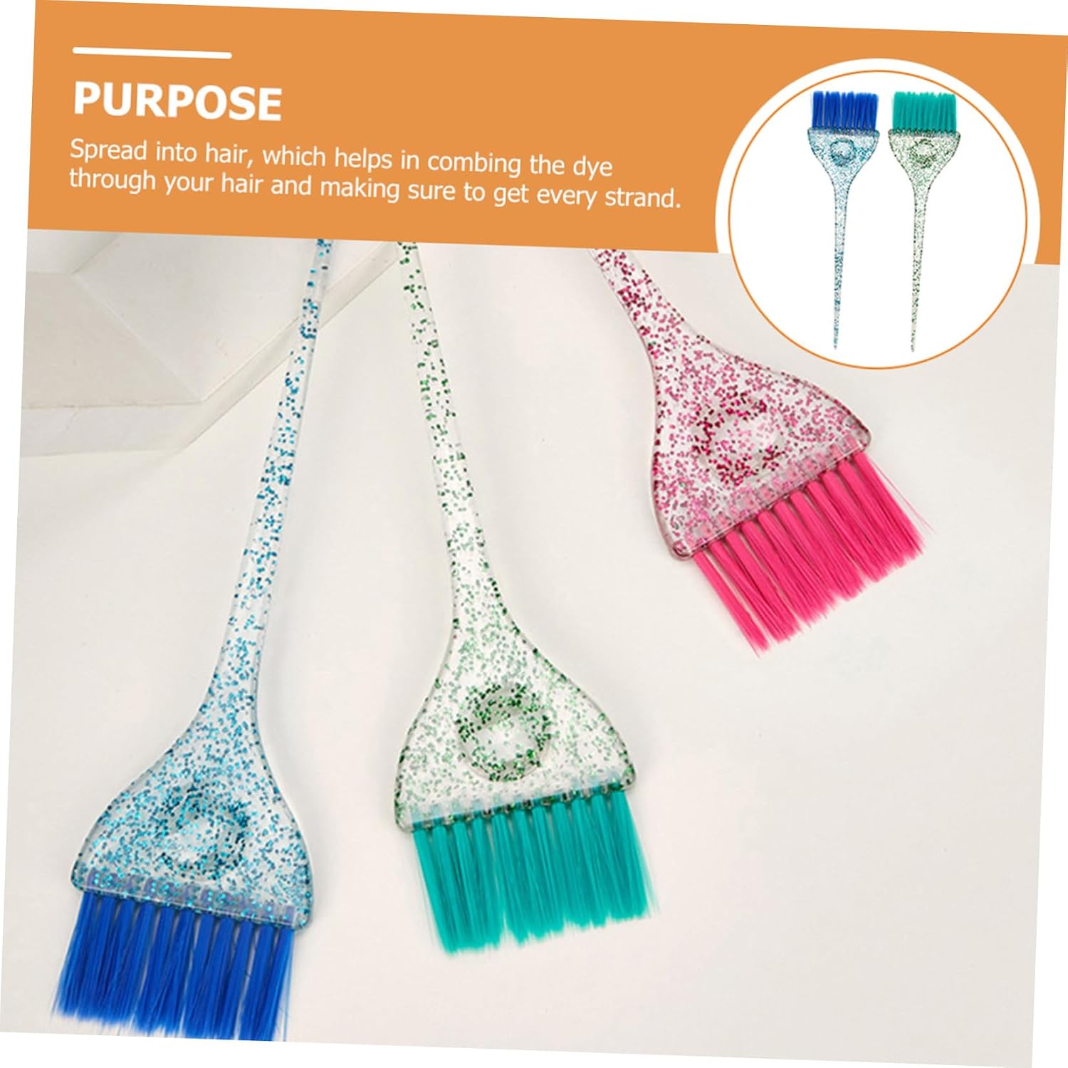 2pcs Hair Dye Applicator Brush Set, PC Nylon Dye Brush