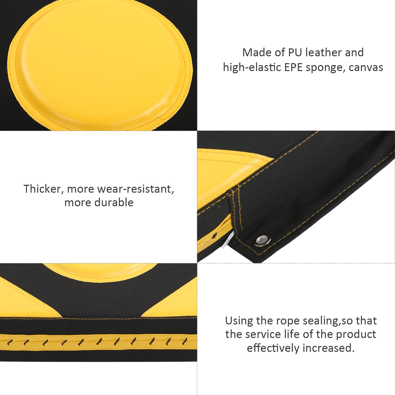 LenTLy Sacco da Boxe da Muro, Pad da Combattimento Bersaglio per Fitness a Casa, Sanda Taekwondo - Realizzato in Pelle PU e Spugna EPE Ad Alta Elasticità (Giallo)