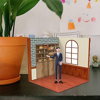 ５セット１/12サイズフィギュア　などに使える背景&床フィギュア用ディスプレイ Amazon | kowaku 1/12 スケールディスプレイ背景ショー