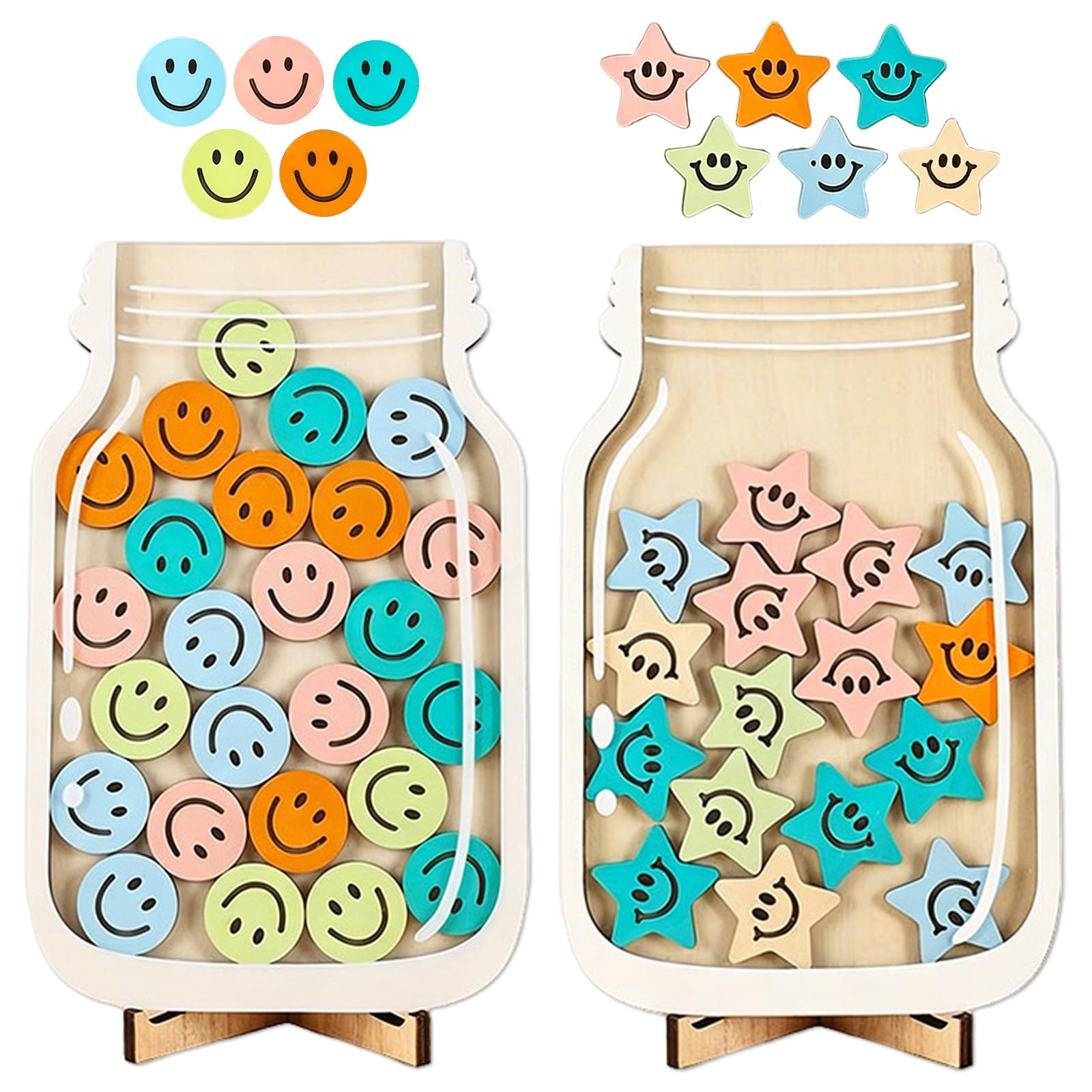 2PCS Reward Jar, Behaviour Charts For Children, Reward Chart
