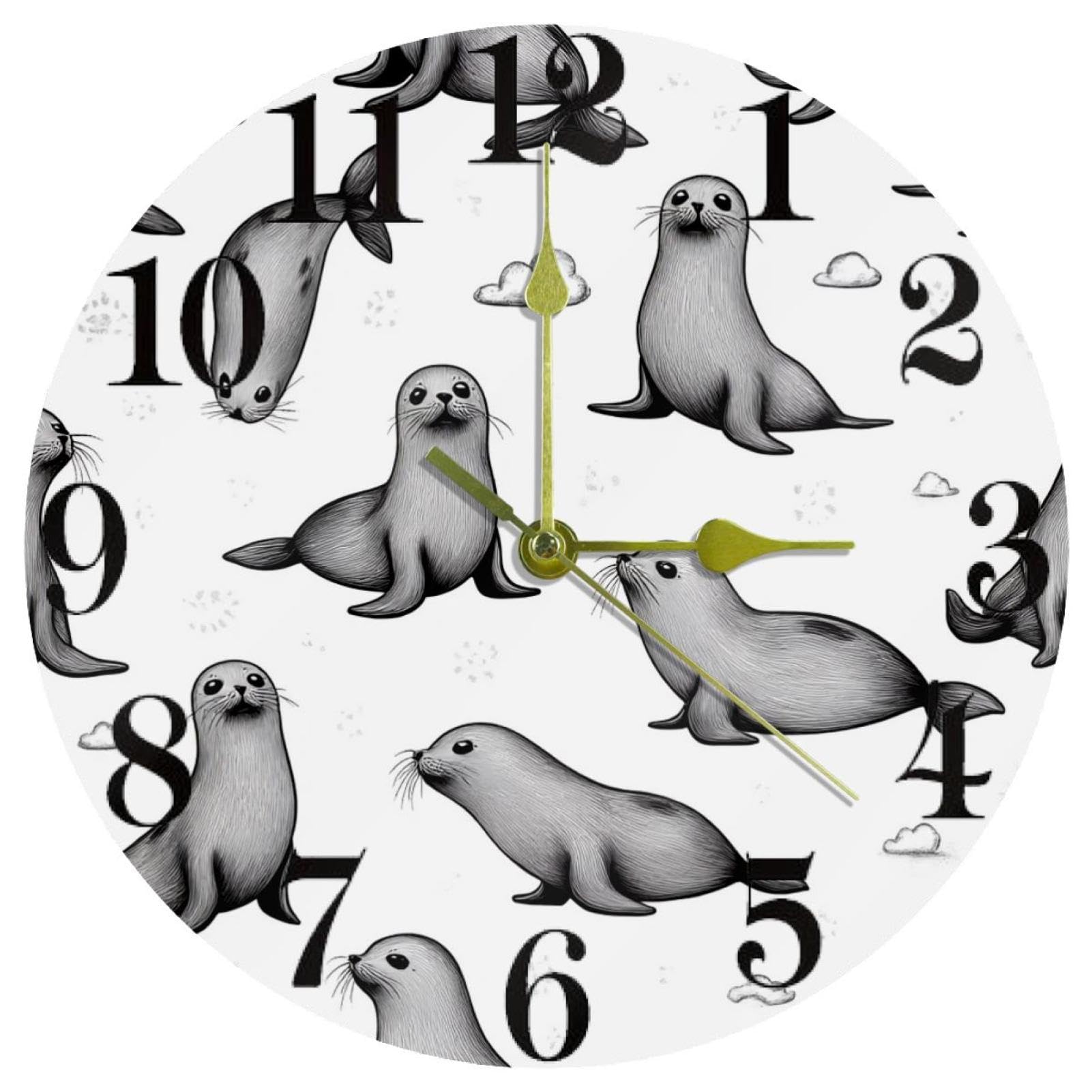 Horloge murale quartz silencieuse à pile pour école maison et cuisine
