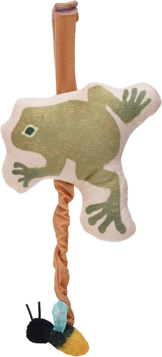 Manhattan Toy Firefly Frog Baby Travel Toy with Chime, Jiggle Pull, Crinkle Fabric and Adjustable Fabric Loop for Carriers and Cribs : Toys & Games