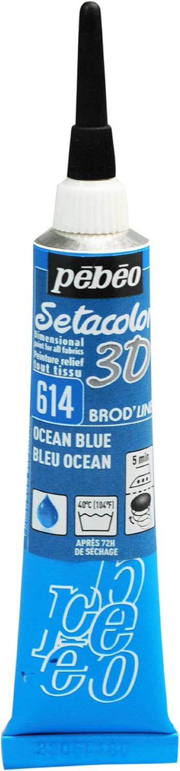 Pebeo Setacolor 3D Fabric Paint, 20ml, Metal Pearl