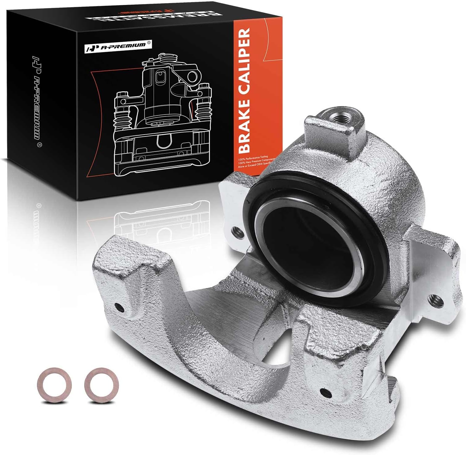 A-Premium Disc Brake Caliper Assembly Without Bracket Compatible with Select Ford and Mercury Models - For Mustang, Fairlane, Falcon, Ranchero, Torino, Comet, Cougar, Cyclone, 1968-1973 - Front Right