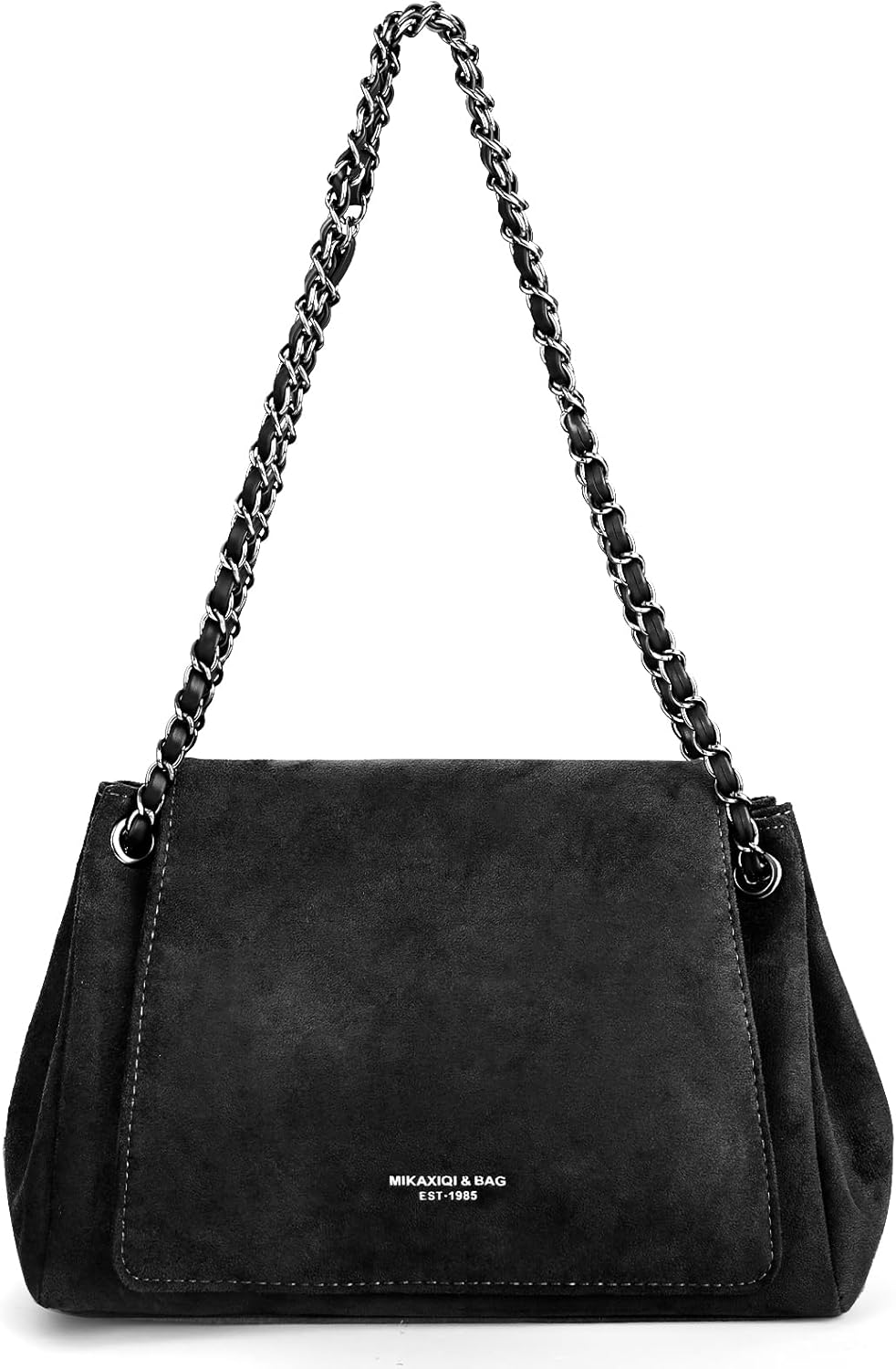 Slouchy Suede Shoulder Bag for Women, Trendy Soft Faux Suede Ruched Designer Crossbody Handbag Underarm Purses | Soft Suede Leather, unique strap, Ruched design, 3 carrying ways, Spacious capacity