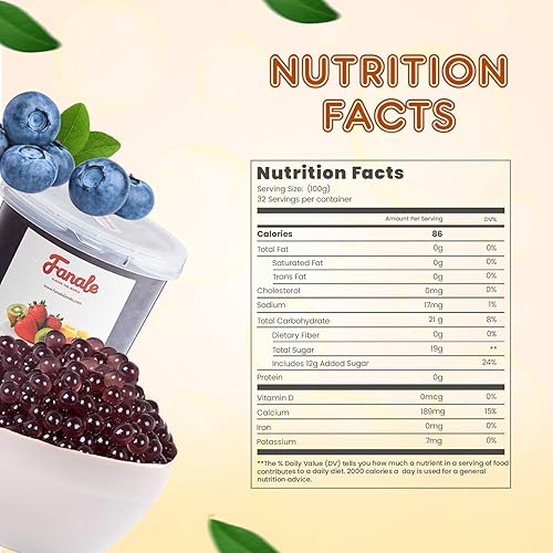 Vista 152 de Fanale Perlas de fresa Popping Boba, veganas, sin OMG, sin gluten, sin grasa, perfectas para té de burbujas, batidos, helados, postres y bebidas.