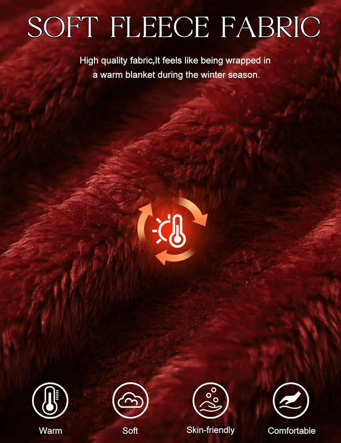 Kissonic Women's Fluffy Pajama Set Fleece Pullover Pants Fuzzy Lounge Set Cozy Winter Pj Sleepwear with Pockets - Image 6