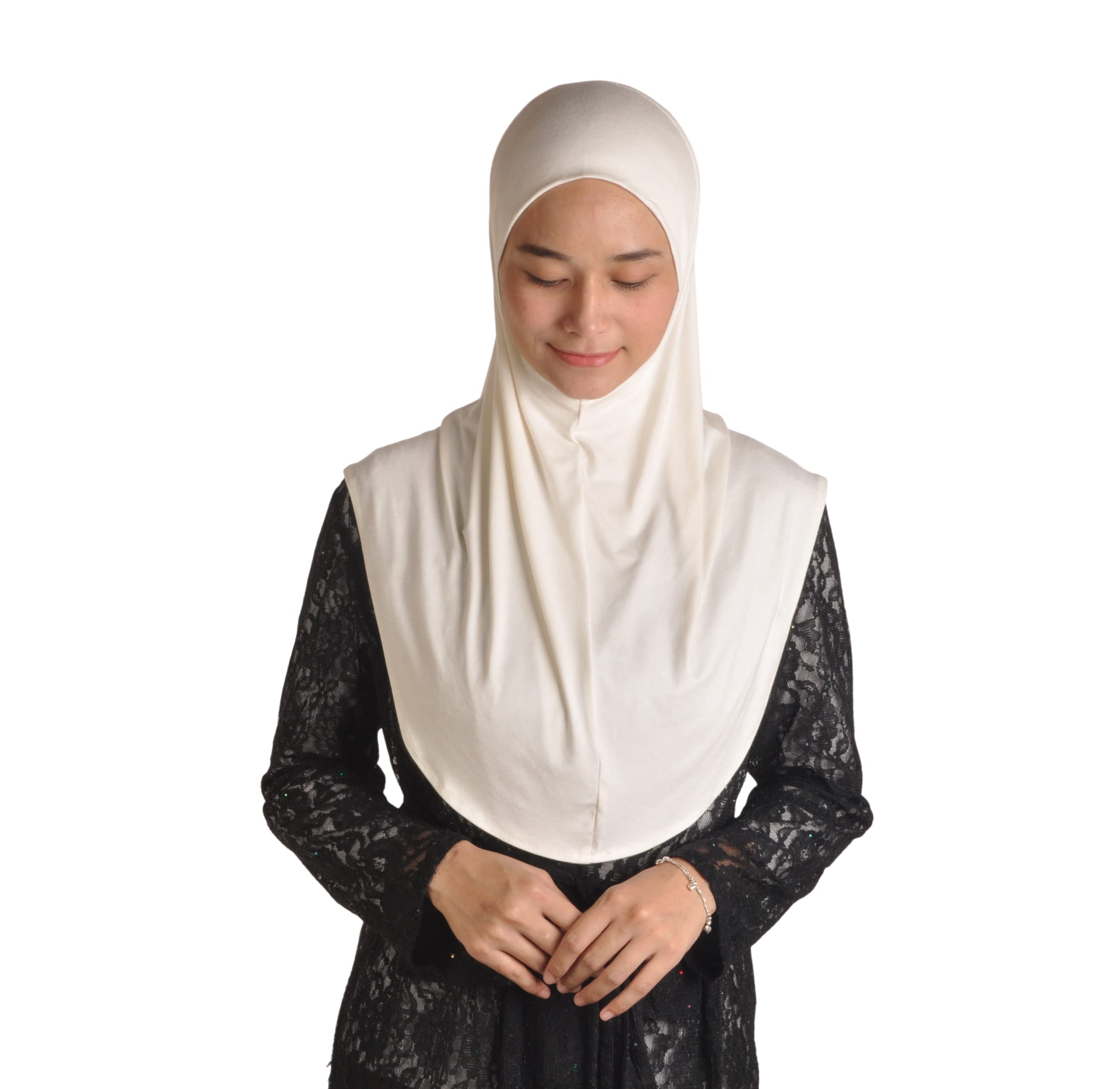 Mu Lan Legend Handmade | Muberra Instant Hijab | One Piece Easy Slip On Practical and Comfortable(L Size)