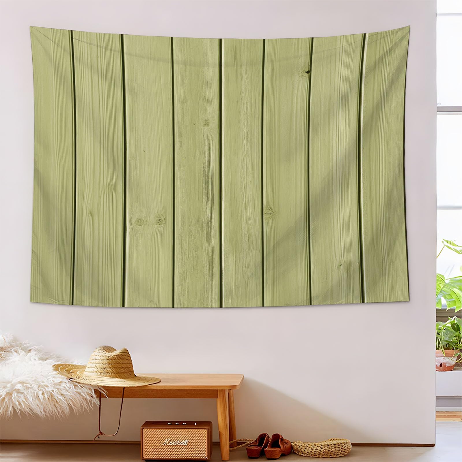 Tapices con estampado 3D de madera vintage para transformar espacios con estilo rústico 8