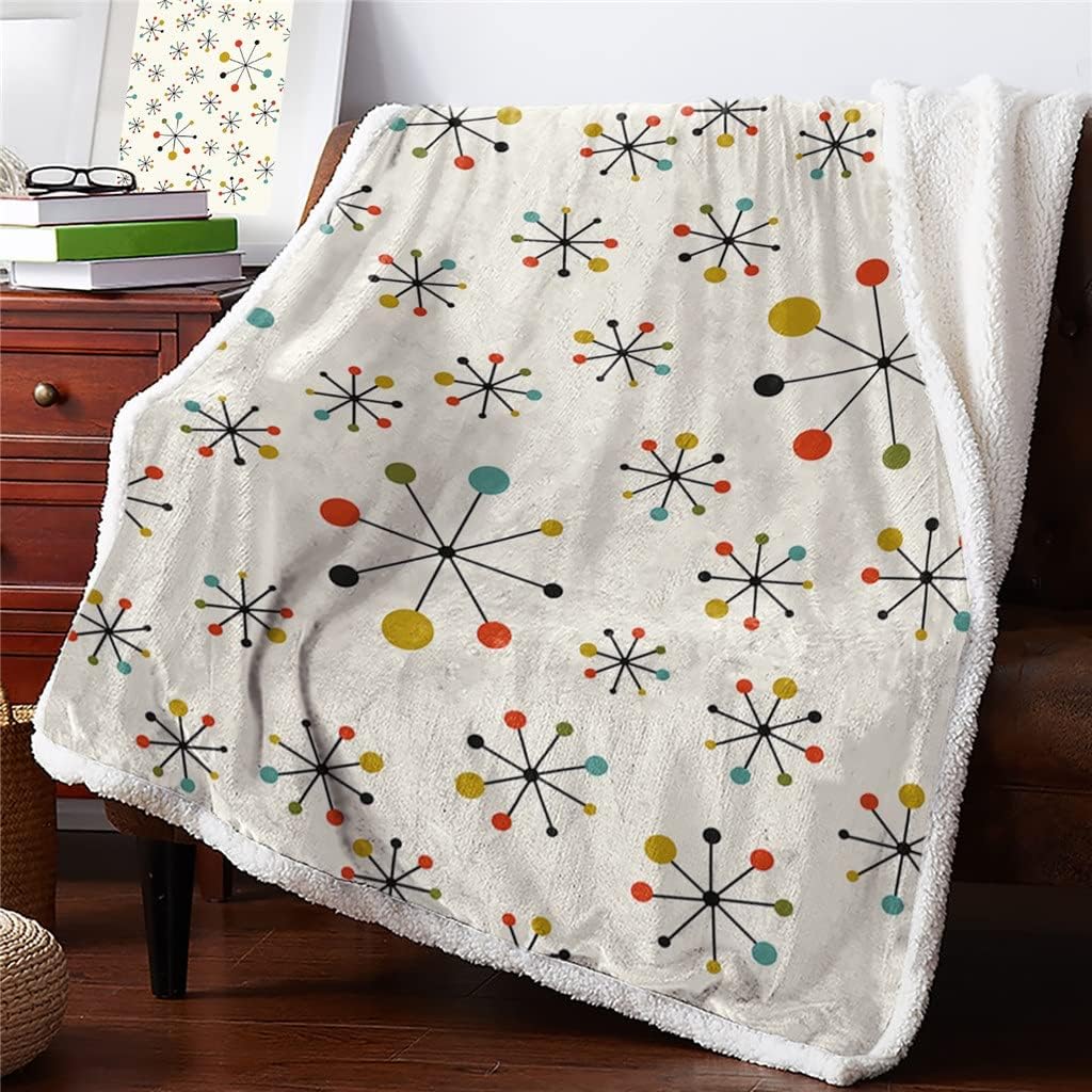 Abstract Pattern Adorns Sherpa Blanket Velvet Flannel Bedspreads Office Nap Throw Sofa Cover Bedding