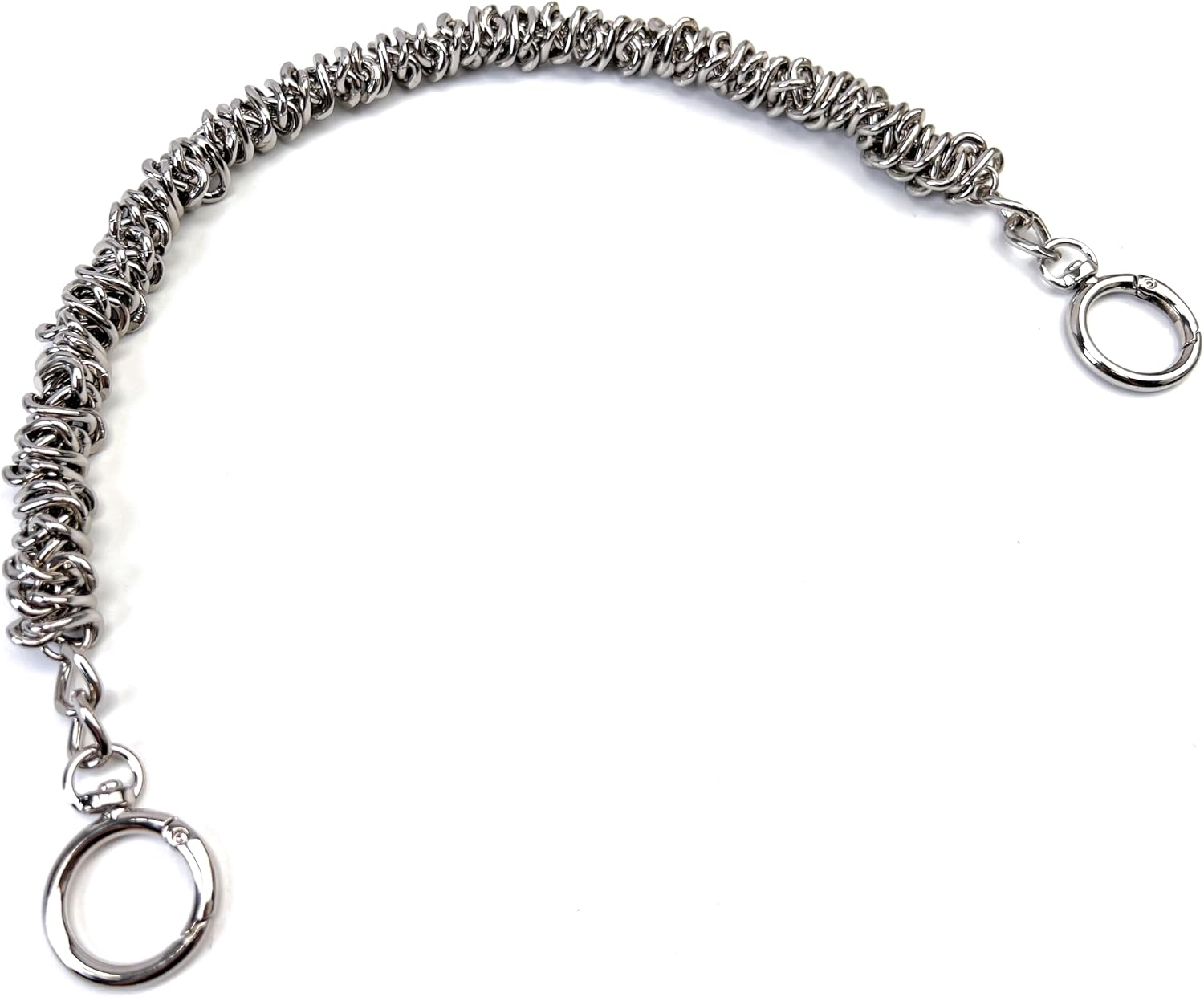 VersaKits 8'' Silver Decorative Woven Purse Chain Strap