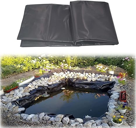 Image Durable HDEP Pond Liner, 20x26FT Black Heavy Duty Pond Liner PVC Soft Pond Skins 16x10FT Fish Pond Skins for Fish Ponds, Streams Fountains and Water Garden, 5x10FT Rubber Liners ( Size : 20mx20m(65x65 Image Durable HDEP Pond Liner, 20x26FT Black Heavy Duty Pond Liner PVC Soft Pond Skins 16x10FT Fish Pond Skins for Fish Ponds, Streams Fountains and Water Garden, 5x10FT Rubber Liners ( Size : 20mx20m(65x65