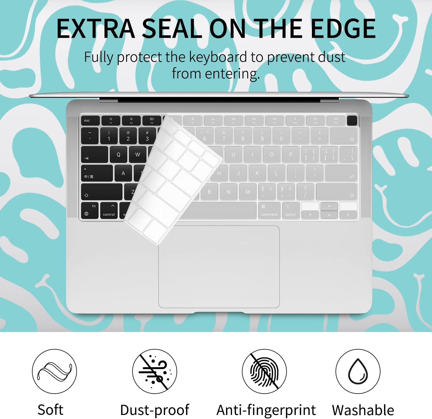 Watbro Compatible with 2022 Release MacBook Air 13.6 Inch Case M2 Chip Model A2681,Retro 70’s Modern Pattern case, Suitable for MacBook Air 2022 with Touch ID