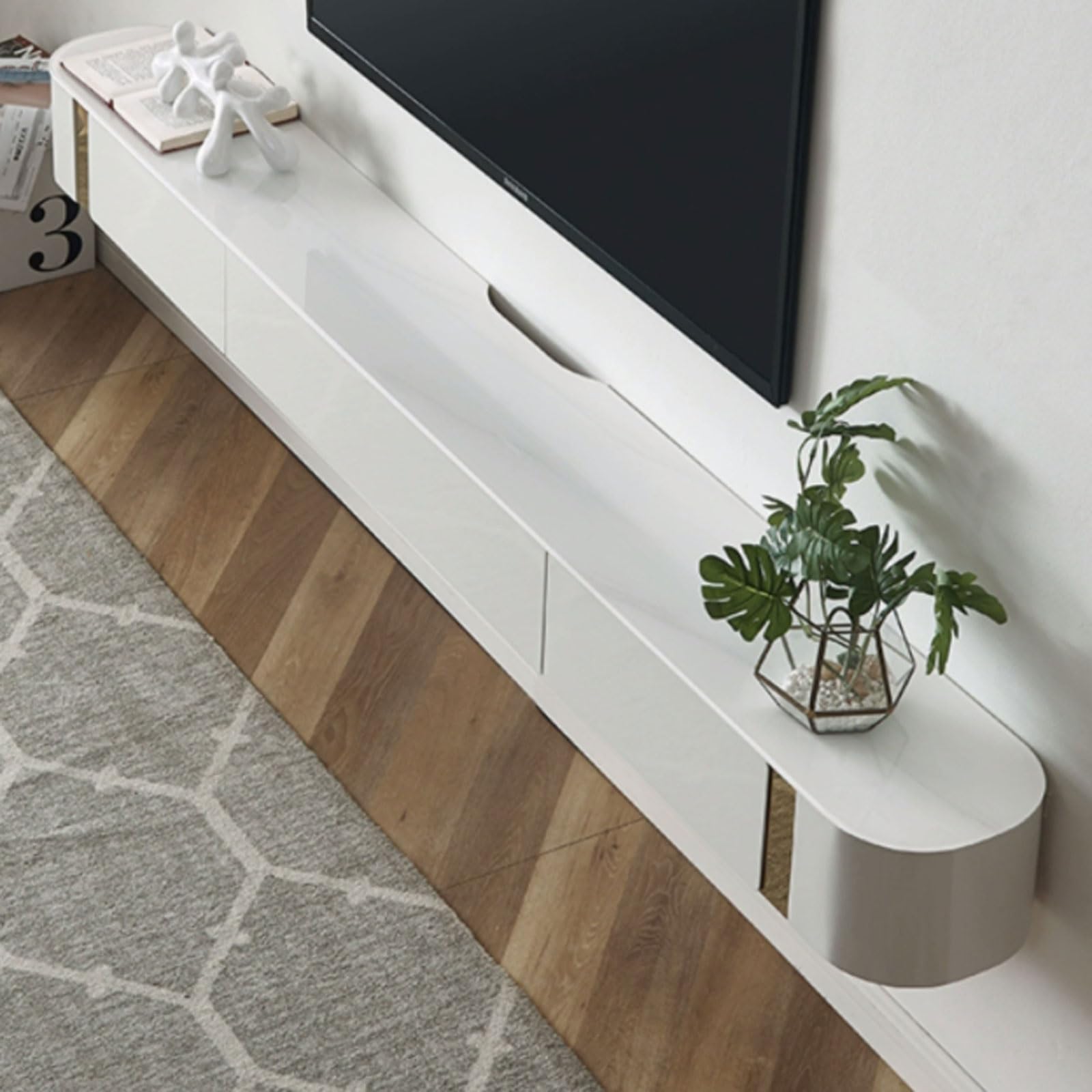 Mueble TV Soporte For TV Moderno De Lujo, Centro De Entretenimiento Con 2 Cajones Y Estantes, Consola Multimedia De Gran Capacidad, Mueble For TV Con Almacenamiento For Sala De Estar Mueble para telev