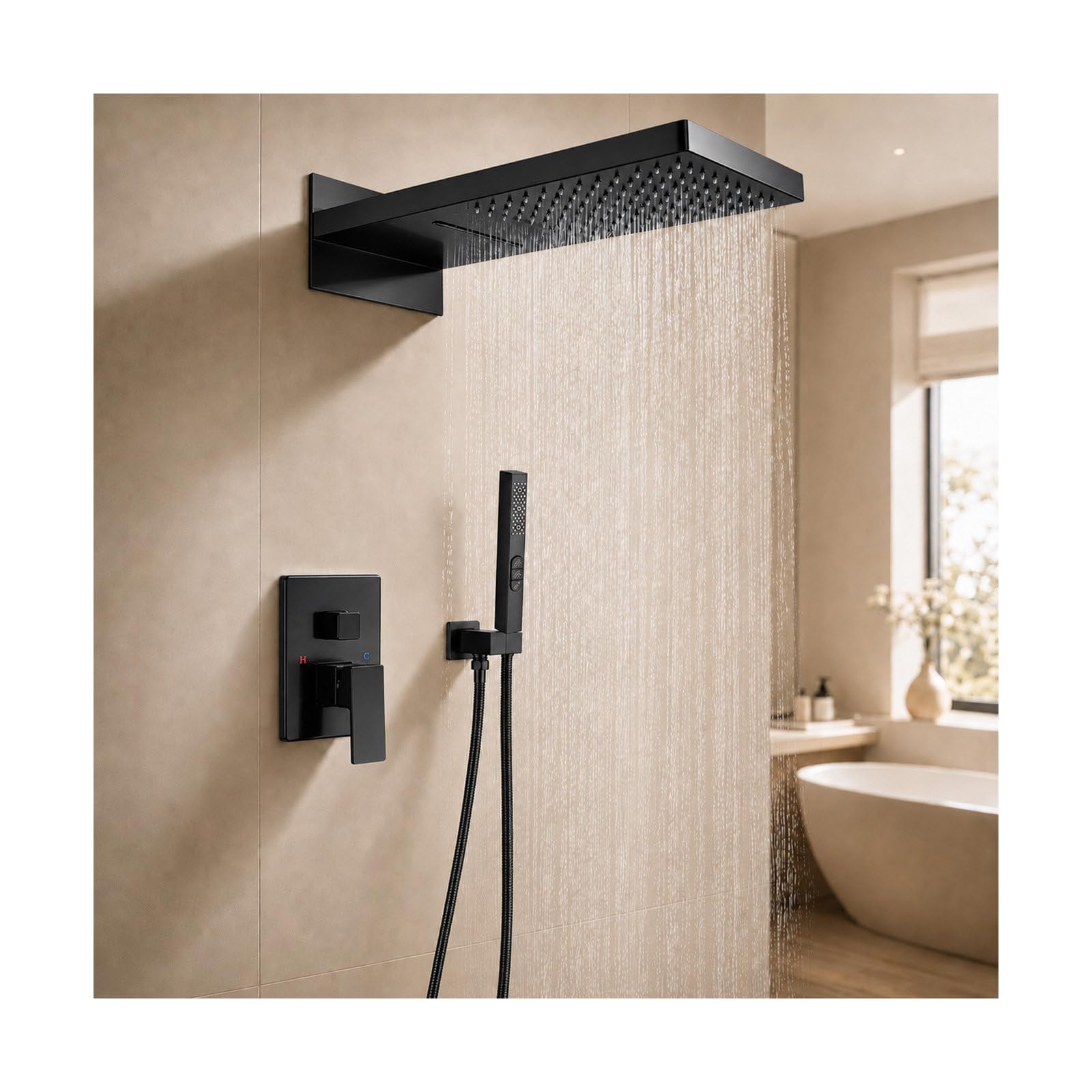 Mitigeur de Douche Complet en Laiton et Finition Encastrable Durable