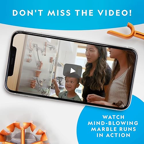 Miniatura 8 de National Geographic Magnetic Marble Run - Juego de construcción STEM de 150 piezas para niños y adultos con pista magnética, piezas de truco y