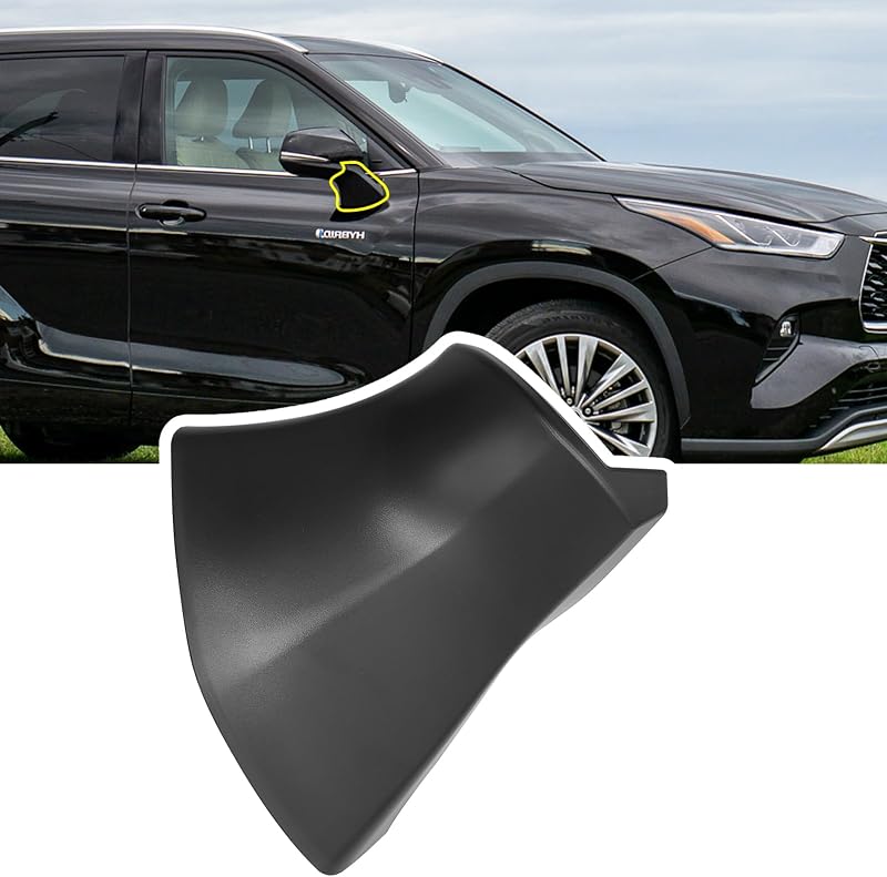 Jaronx Compatible with Toyota Highlander Mirror Triangle Cover 2020-2024 | For Highlander Passenger Side Rearview Mirror Bottom Base Cover (NOT FIT GRAND HIGHLANDER) (Right Side)