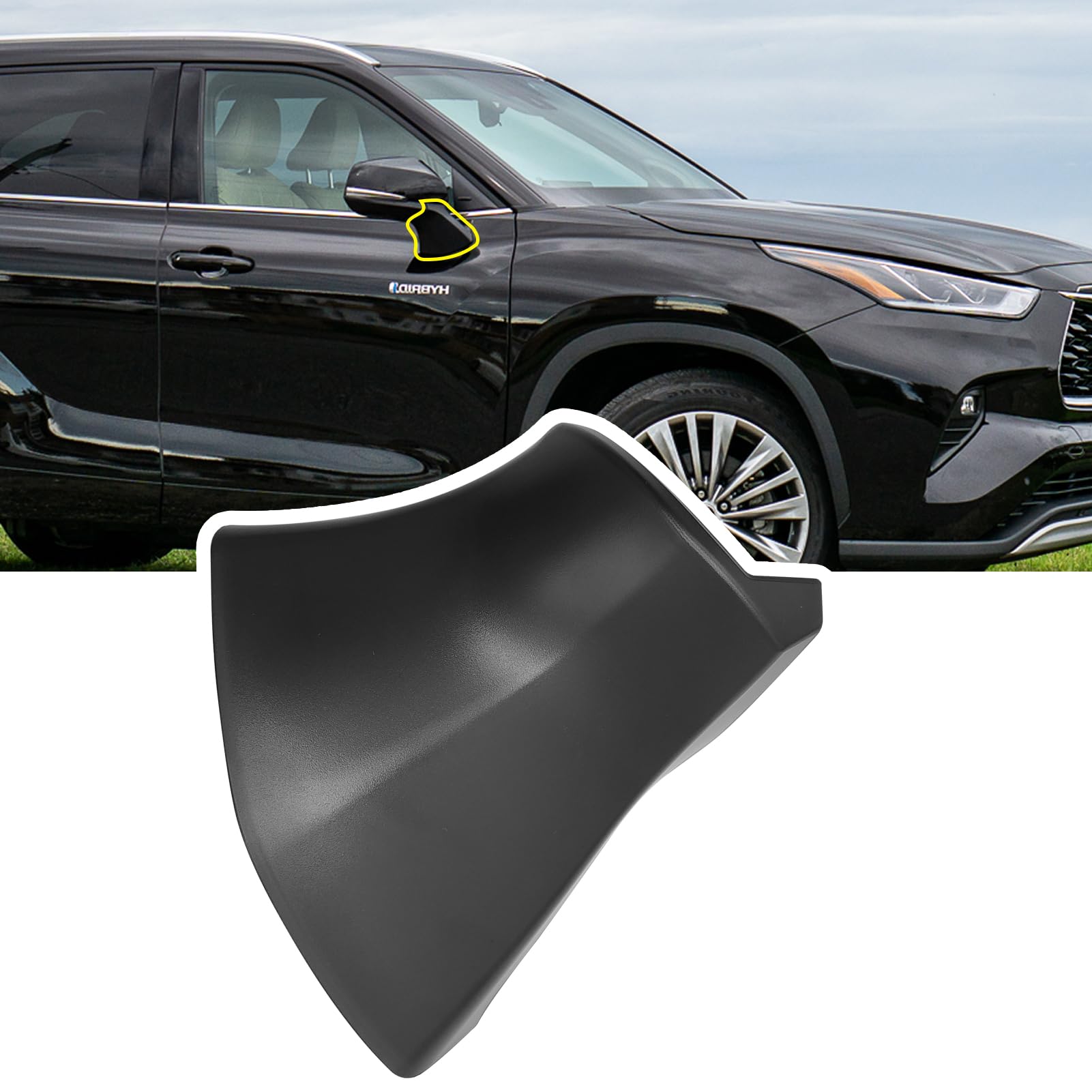 Jaronx Compatible with Toyota Highlander Side Mirror Triangle Base Cover 2020-2023, for Highlander Passenger Side Mirror Bottom Cover, for Toyota Highlander Rearview Mirror Base Cover(Right Side)