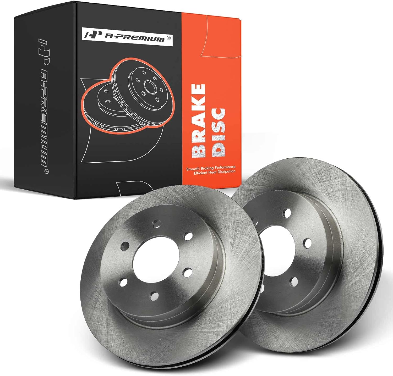 A-Premium 11.30 inch (287mm) Front Vented Disc Brake Rotors Compatible with Select Dodge Models - Dakota 1997-2002, Durango 1998-2002, 2-PC Set