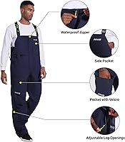 Vista 5 de Men’s 3-Layer Waterproof Fishing Jacket & Bib Pants Set – Waders & Foul Weather Gear