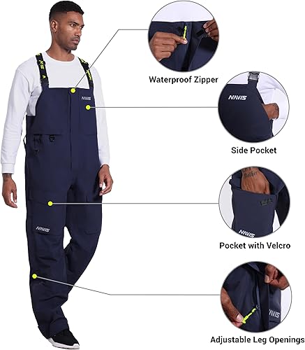 Miniatura 10 de PRO Men's Fishing Rain Suit - 3-Layer Waterproof Breathable Wader Set Jacket&Bib Pant,Foul Weather Gear