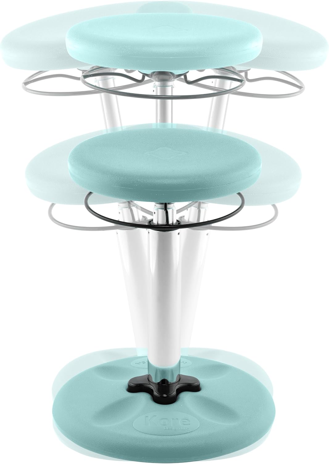 KORE Design Adjustable Wobble Stool Chair, Girls + Boys Kid Desk Stools, Ergonomic Small Office Chairs, Flexible Seating for Active Kids, ADD/ADHD, Classroom, Home, Age 8-12, Tall (16.5-24in), Teal