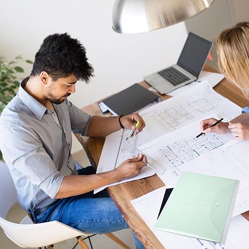 Miniatura 7 de Honoson 30 sobres transparentes de 11 x 17 pulgadas con cierre a presión, sobres de plástico transparente para carpetas de archivos de documentos,