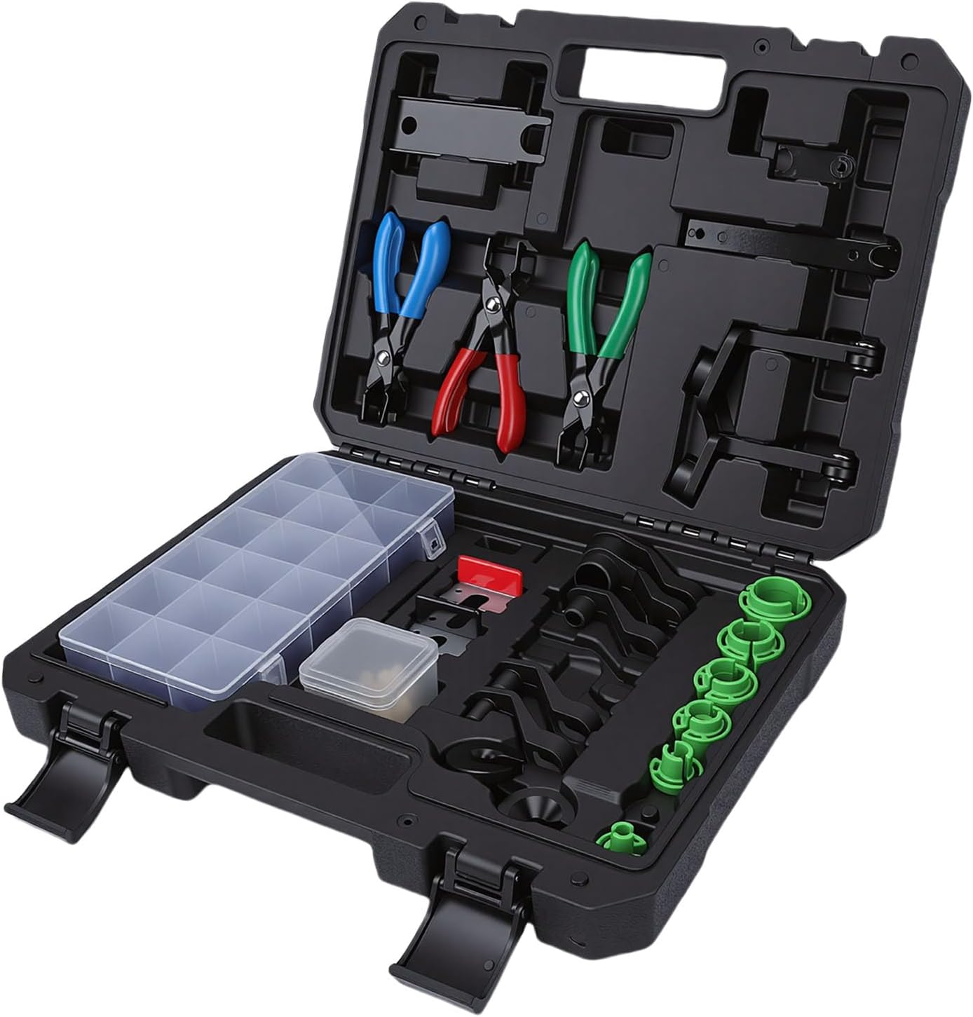 27Pcs Master Quick Disconnect Tool Set, 307-176, 310-038, T40149 Fuel Line Removal Tool with 225pcs O Rings, 3pcs Fuel Line Disconnect Pliers, for Transmission System