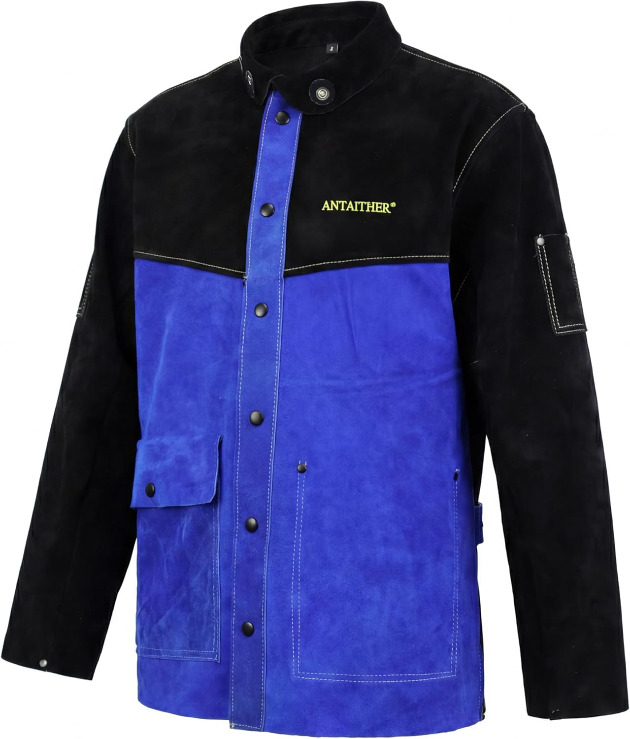 ANTAITHER Leather Welding Jacket - Exceptional Heat and Flame Protection, Heavy-Duty Coat - Image 2