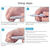 Vista 4 de Pinkiou - Máquina de tatuaje permanente para cejas con agujas