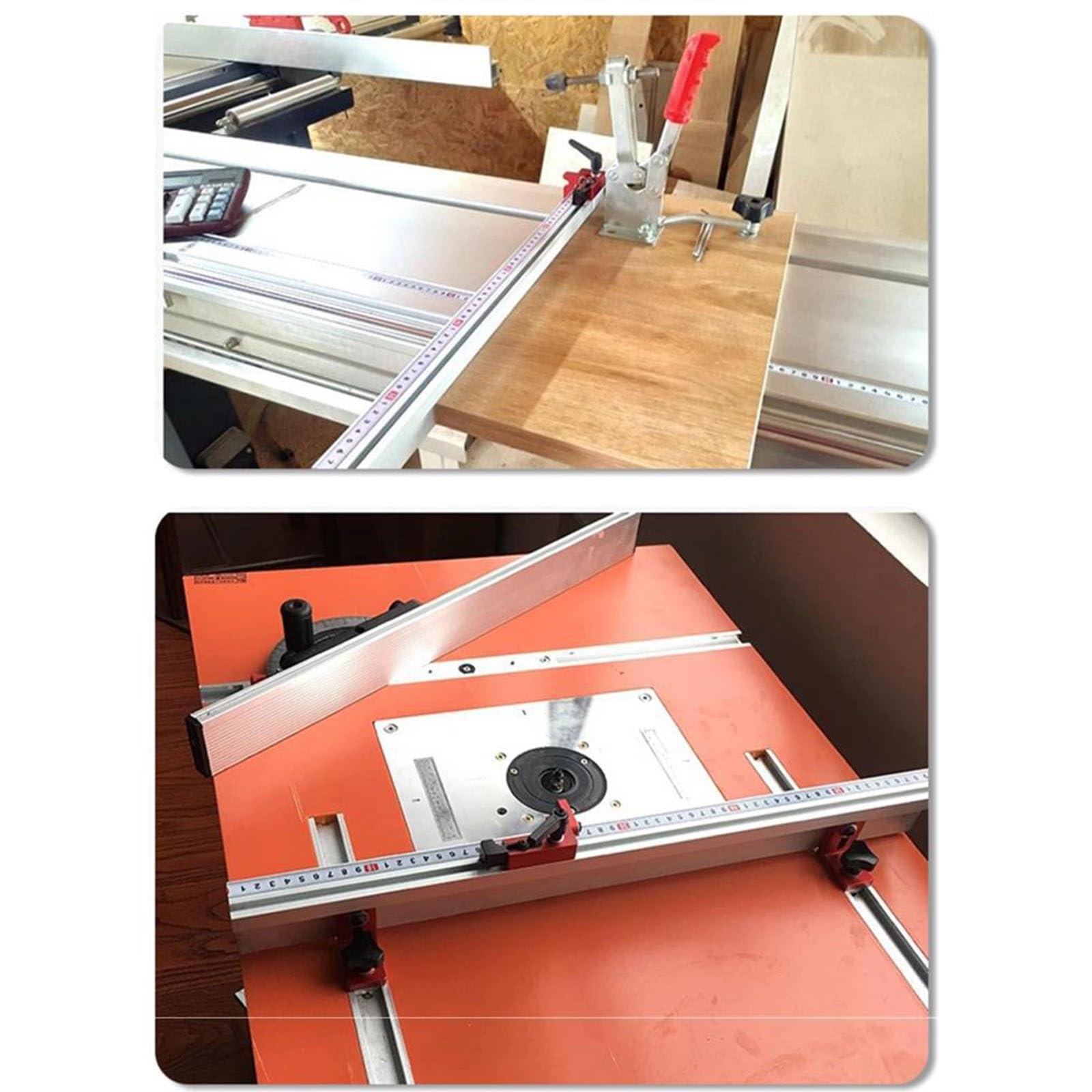 Rowki T do obróbki drewna, prowadnice T ze stopu aluminium z wkrętami samogwintującymi, używane do wykonywania osprzętu i oprzyrządowania(48.1inch)