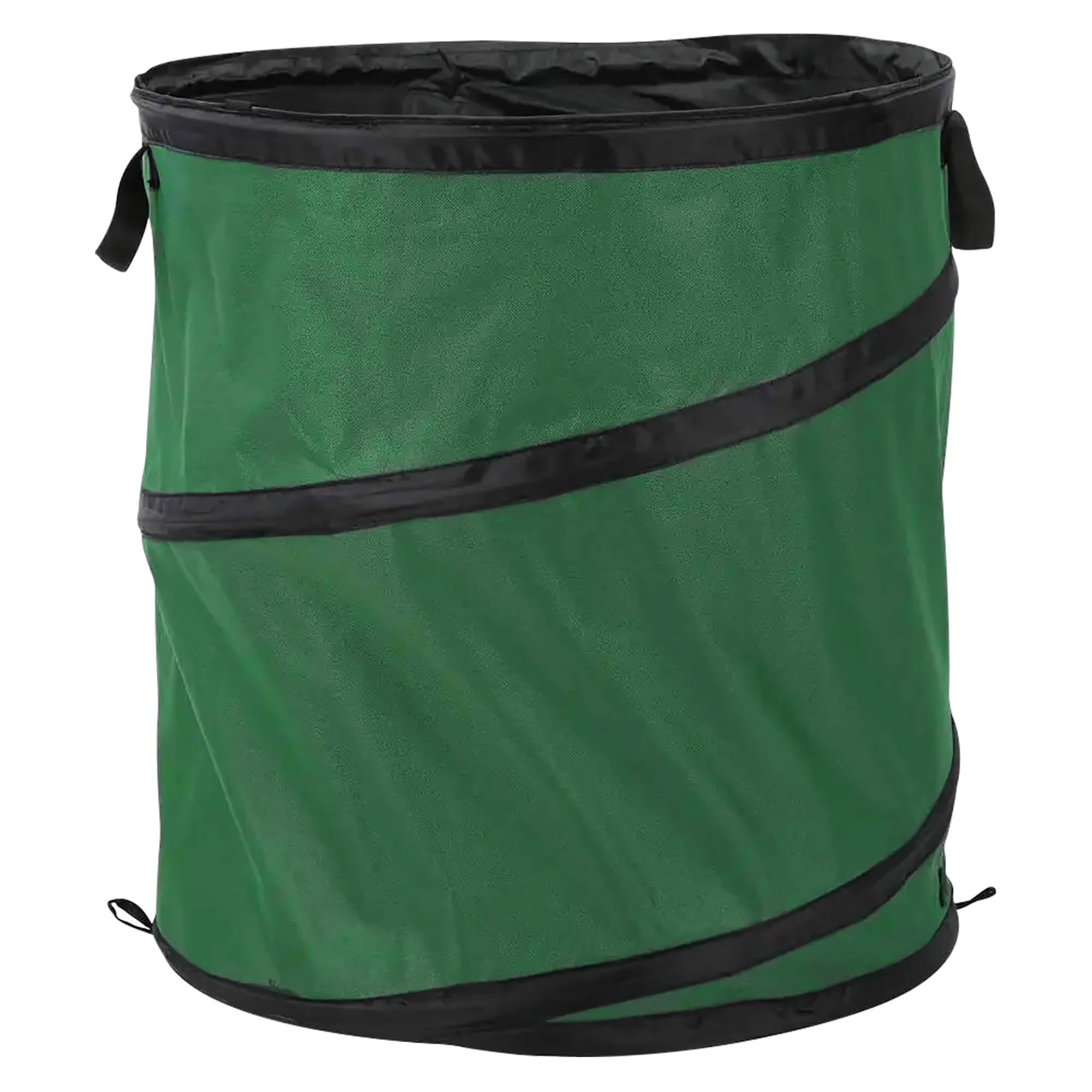 IlGruppone Sacco Giardino Pop-up da 80 Litri, Multiuso,Colore Verde, Autoportante,Stabile, Sacco per Foglie Rifiuti,Pieghevole,Poliestere Oxford Resistente - 80 L