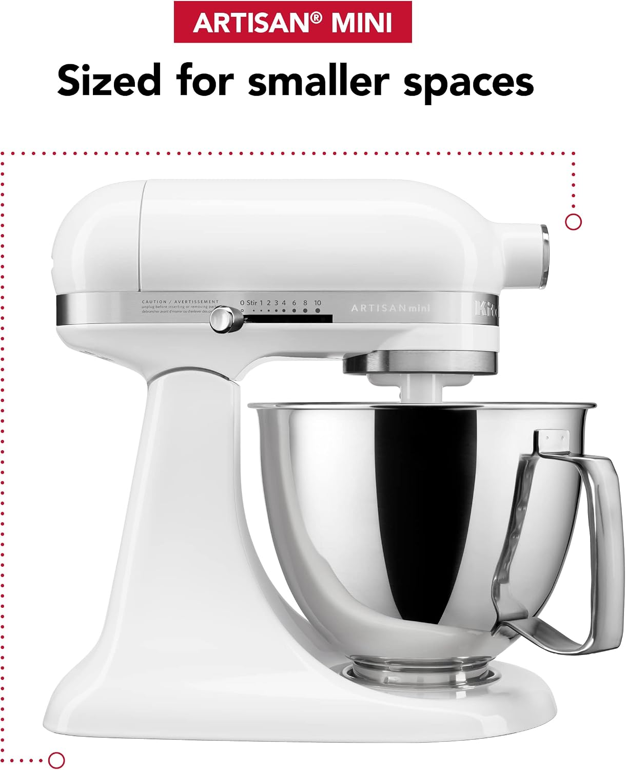 Kitchenaid Artisan Mini Plus 3.5-Qt. Tilt-Head Stand Mixer with Flex Edge Beater