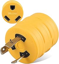 MECMO NEMA L5-30P to TT-30R 30 Amp RV Adapter UL Listed, Portable Compact Adaptor, 3 Prong 30A 125V Twist Locking Generator Plug L5-30 to TT-30 for 30Amp RV Trailer Camper