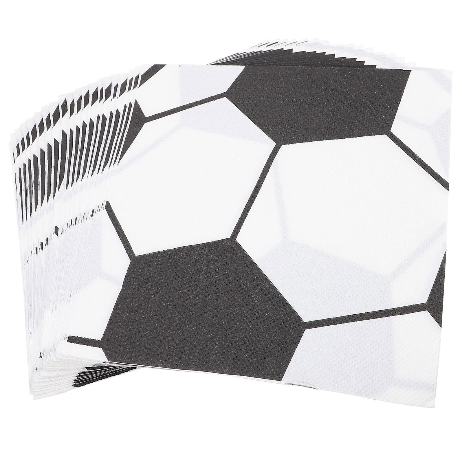 Serviettes football jetables POPETPOP en papier pour fête sportive (120 pièces)