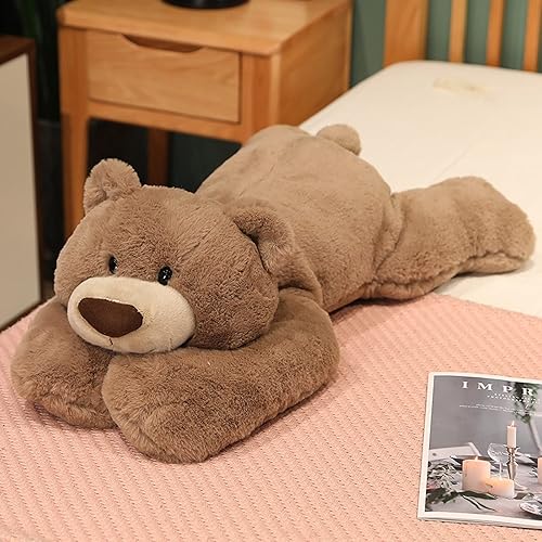 Miniatura 7 de ronivia Animales de Peluche con Peso, 29.5" 6.2 lbs Oso de Peluche con Peso Juguete Lindo Oso Marrón Almohada de Peluche Juguete de Animales de