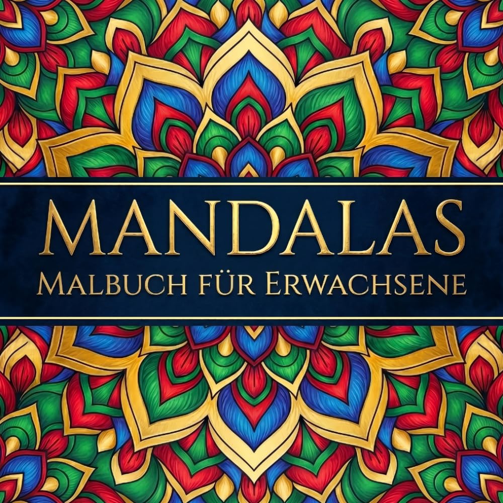 Mandalas Malbuch für Erwachsene: Entspannung, Stressabbau & Achtsamkeit - 50 wunderschöne Mandalas zum Ausmalen zur Förderung von Kreativität und innerer Ruhe