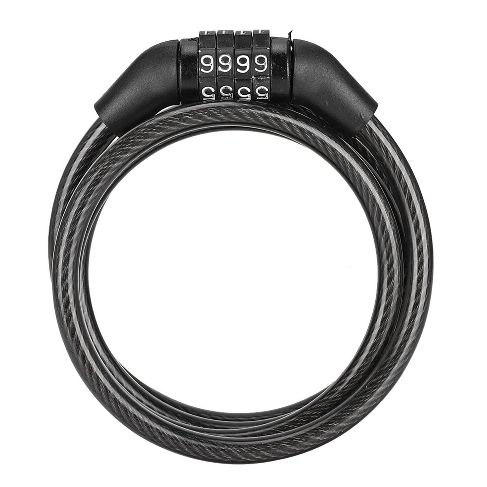 Leapiture 4 Digit Bicycle Steel Cable Lock Keyless Bicycle Lock Motorcycle Security Cable Lock Bike Security Chain for Cycling Bike Scooter Glass Door