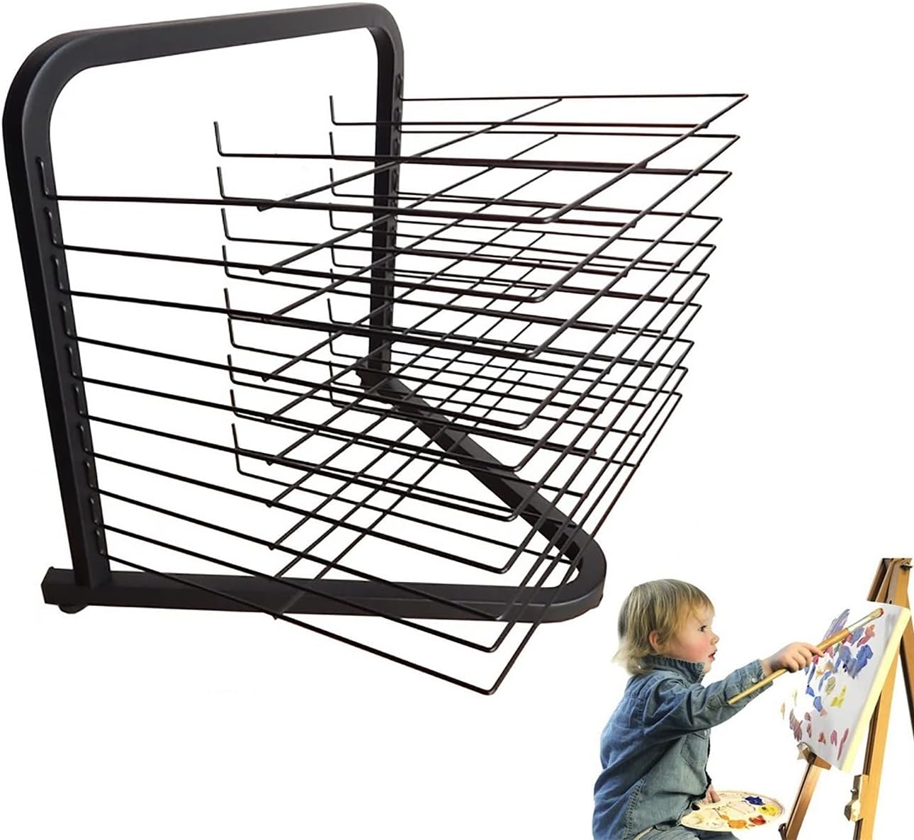 Art Drying Rack Wall Mount or Tabletop Sturdy Metal Art Stand Creative
