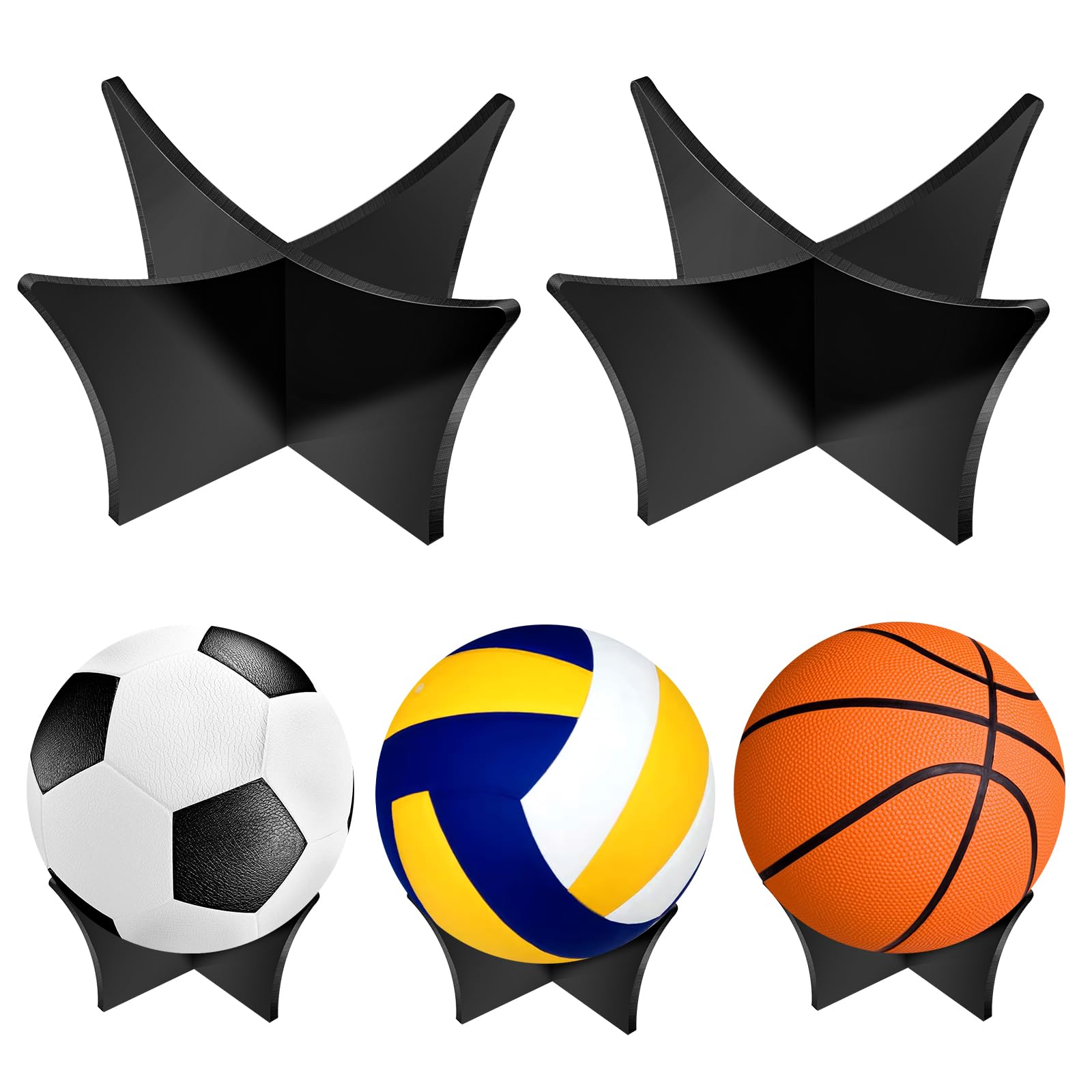 Porta Pallone Calcio Acrilico Espositore Supporto Piede Base