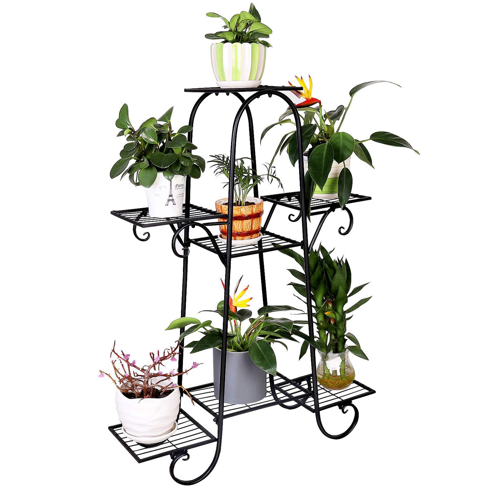 Buy unho 7 Tier Stands Indoor Metal Shelf Stand Outdoor Multilayer