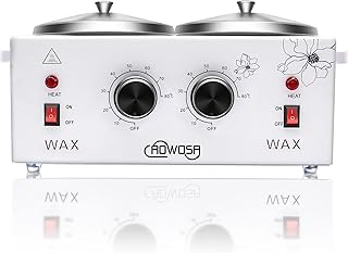 Double Wax Warmer Professional Electric Wax Heater Machine for Hair Removal, Dual Waxing Pot Paraffin Facial Skin Body SPA Salon Equipment with Adjustable Temperature Set