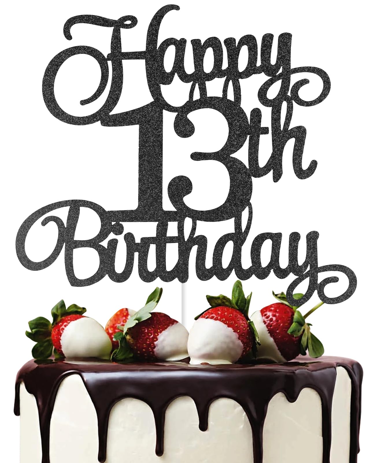 Black Happy Birthday Cake Topper (13)