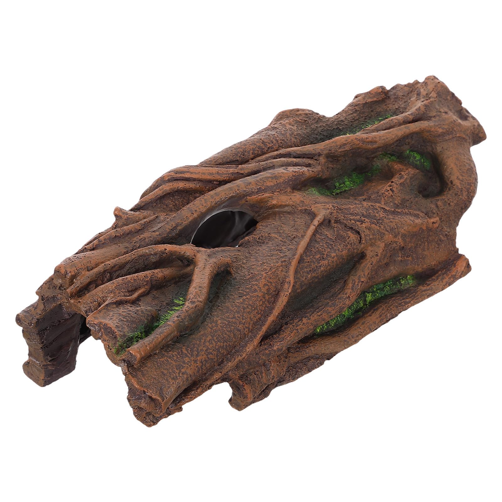 Escondite de Raíz de Árbol Simulado para Reptiles con Diseño Hueco para Acuario y Terrario Decorativo y Refugio Natural