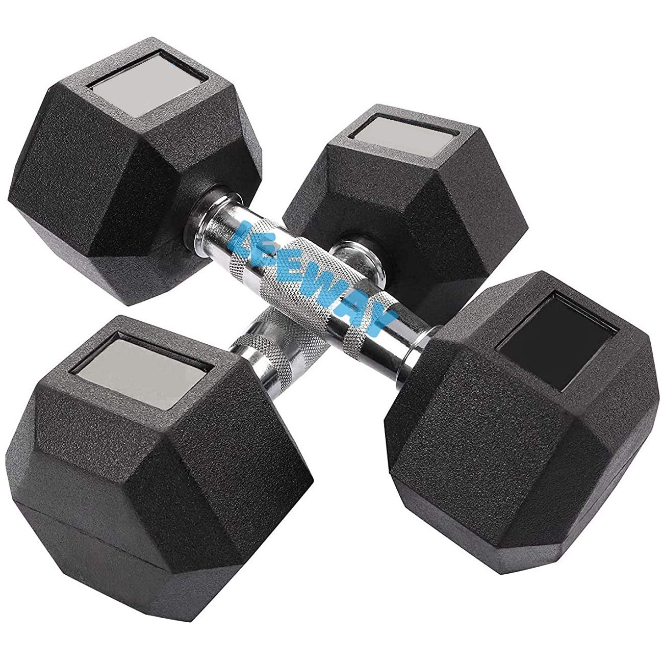 Buy LEEWAY Hex Dumbbells Pack (10 kg*2) Gym Dumbbells Rubber Coating
