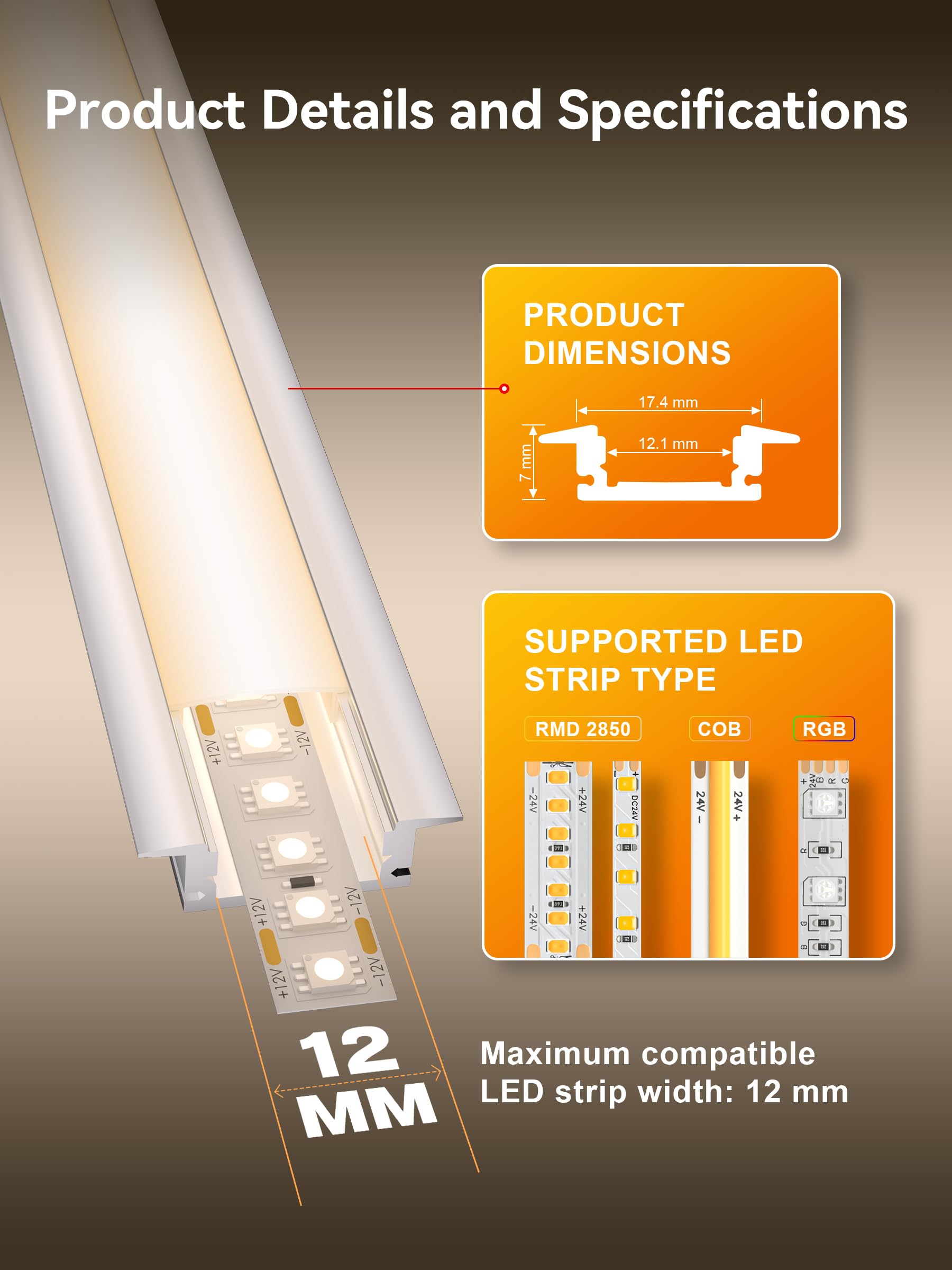 Profilé LED Aluminium 2m×5pc Encadrable Diffuseur Transparent Profilé en U Encastrable Placo Rail Baguette Aluminium pour Ruban Cache Étanche Plafond Profilé LED