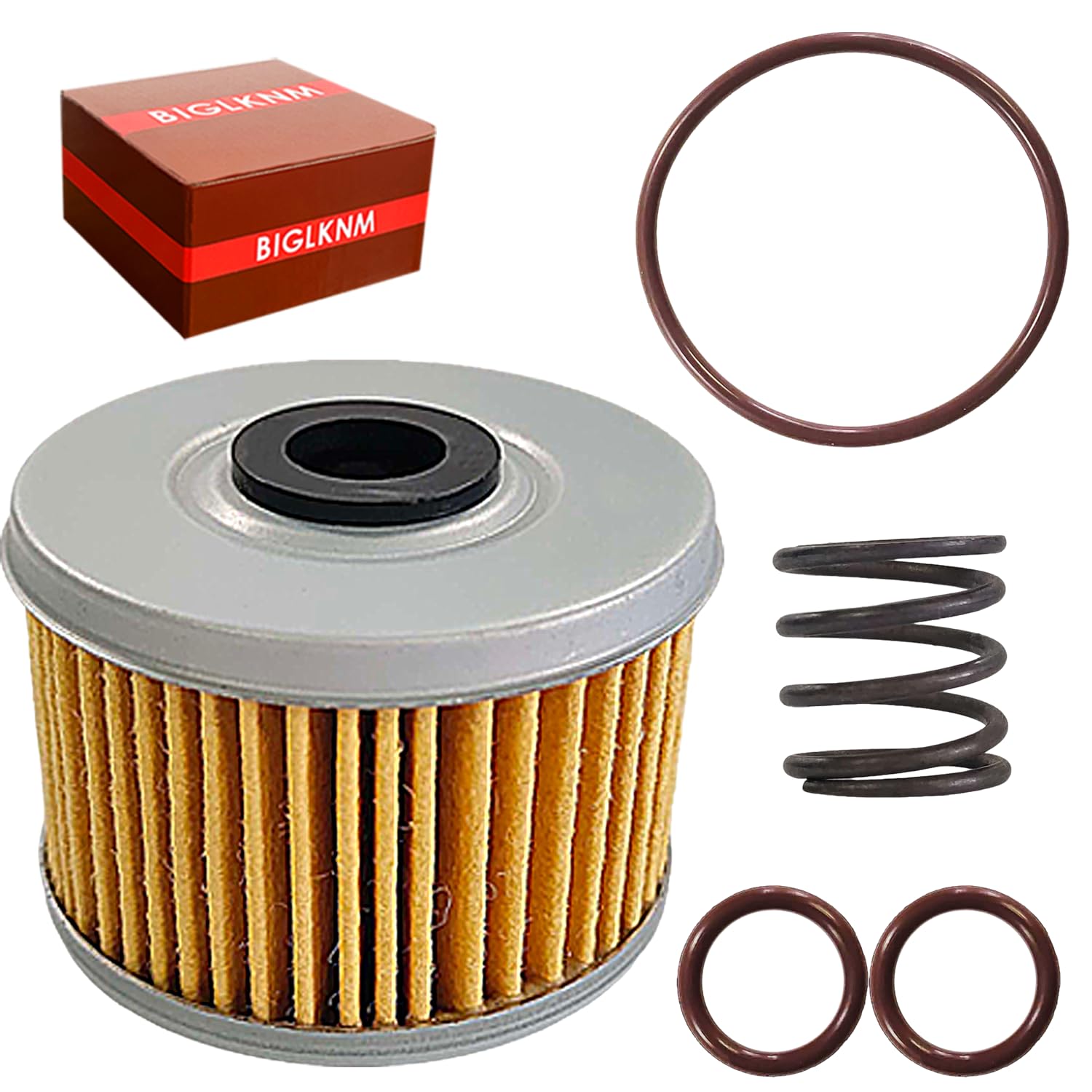 Oil Filter with Spring O-Ring Fit for FourTrax Sportrax 300 400 TRX300X Rancher 350 420 Foreman 450 500 520 Pioneer 500 520; 15412-HM5-A10 Motorcycle Oil Filter
