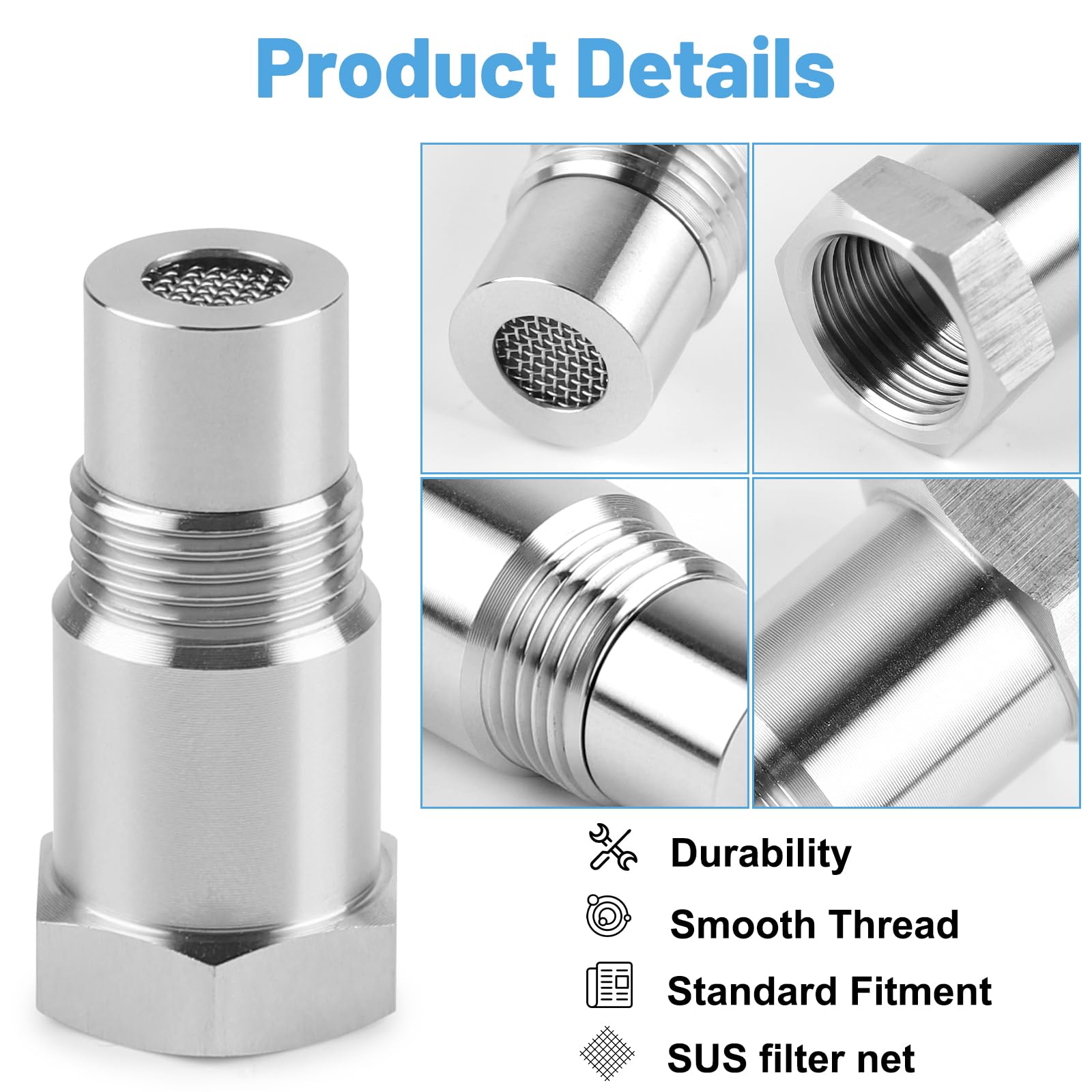 DBREAKS 2szt Przedłużacz czujnika tlenu adapter przekładka czujnik tlenu adapter do usuwania światła silnik sprawdzanie czujnika tlenu Extender do systemu Exhaust