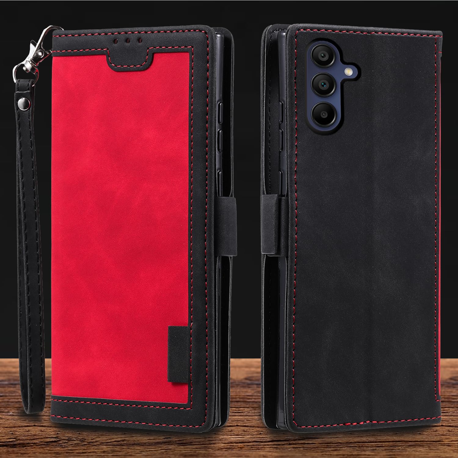 Excelsior Premium PU Leather Wallet flip case Cover with | Card and Cash Slot | 360 Full Body Protection for Samsung Galaxy A15 (Red) (B0CY2Z6R3M) Amazon Price History, Amazon Price Tracker