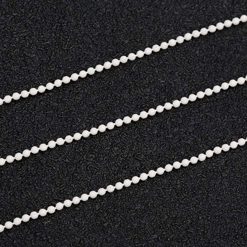Chaîne à billes en métal anti-nœud 1,2 mm pour réparer et créer des colliers